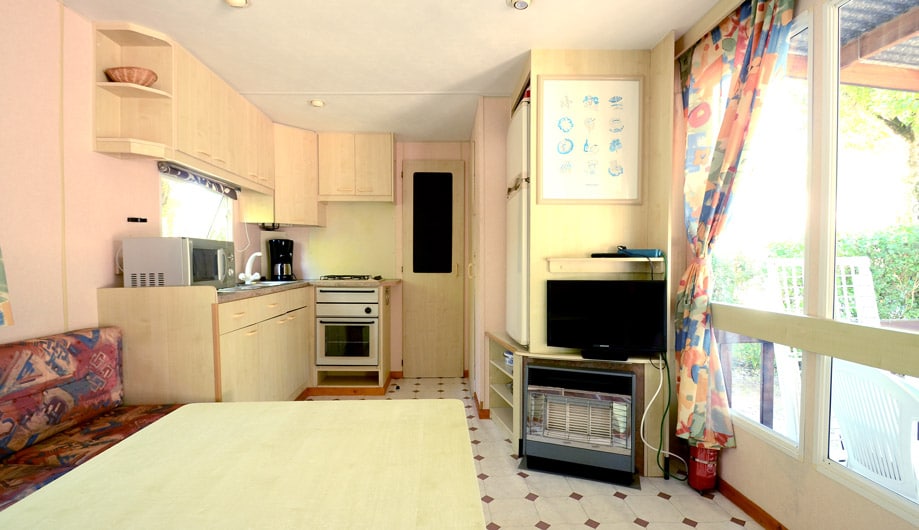 Espace de vie mobile-home confort 2 chambres